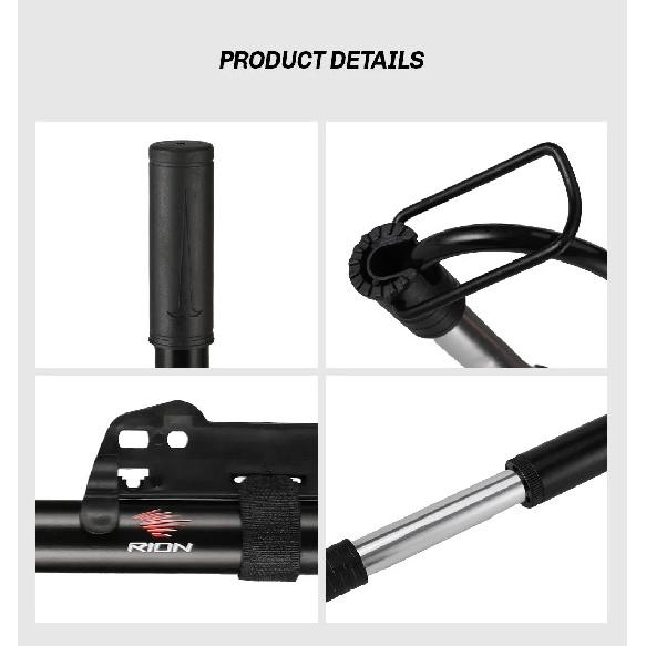 RION Bicycle Pump Portable Aluminum Bike Pumps UK FR US Valve Inflator Mountain Road Bike Accessories Lightweight Multi-function