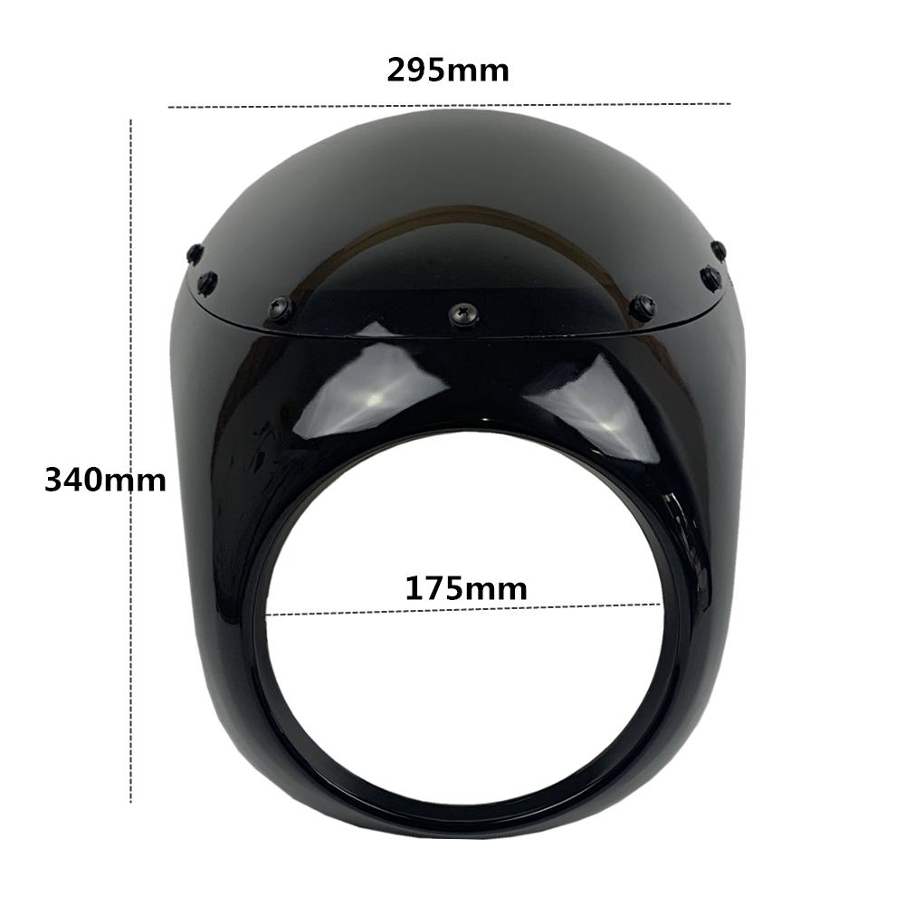 16-18cm Motorcycle Headlight Fairing Round Retro Cafe Motorbike Head Light Mask Front Cowl Fork Mount For Retro Cafe