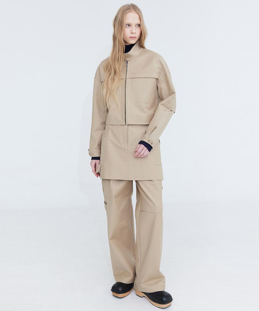 WNDERKAMMER Cotton Cargo Pants_Beige