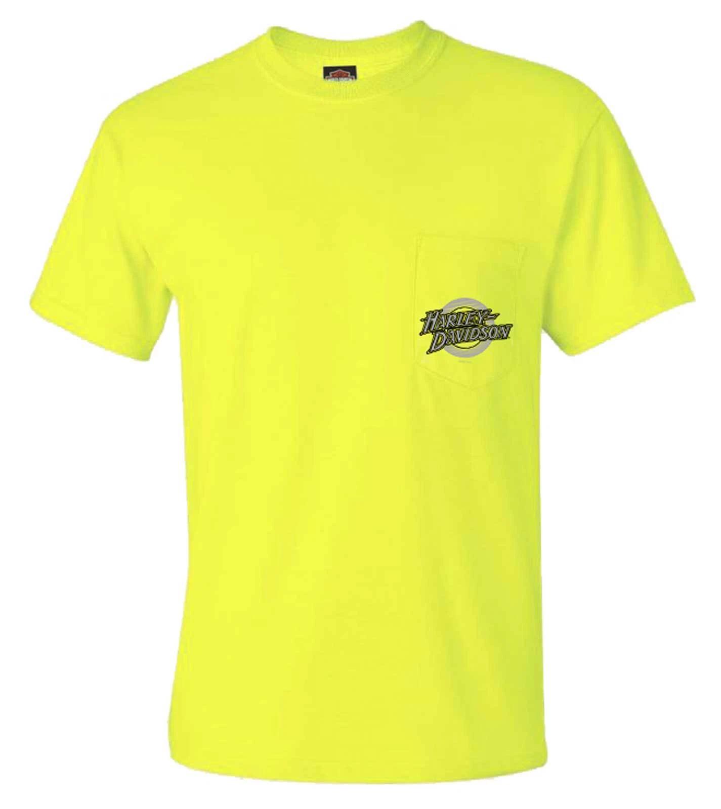 Harley-Davidson Men s Highly Visible Chest Pocket Short Sleeve Crew-Neck T-Shirt XL