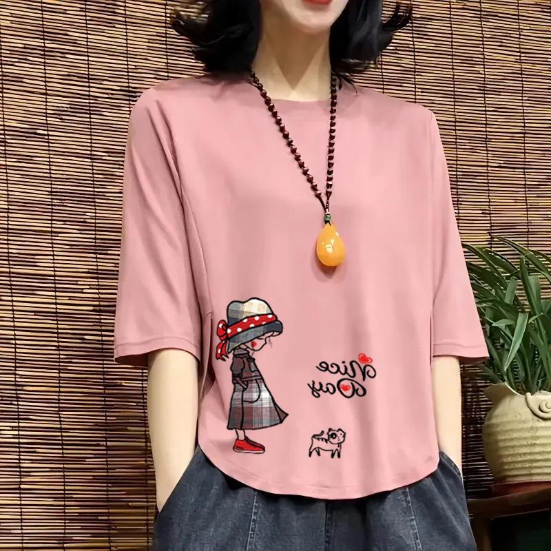 Irregularly Designed New Style Mid-sleeve Summer Shirt