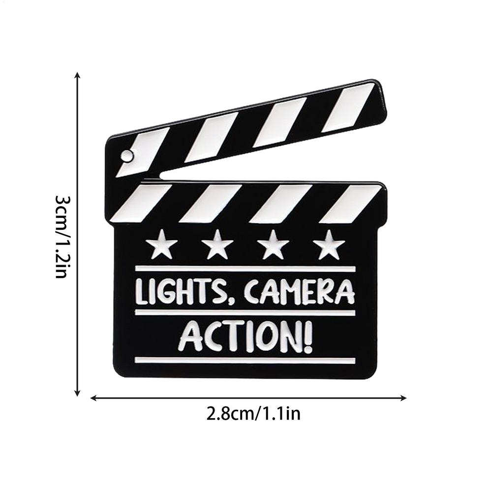 

Кинозначки Креативный значок с хлопушкой для киносцены Вы главный герой Хлопушка Сплав Брошь Сумка Лацканный значок Подарки