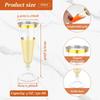 50Pcs Plastic Champagne Flutes Gold Trim Champagne Flute Easy To Grip Mimosa Glasses for Weddings Parties Cocktail Cups