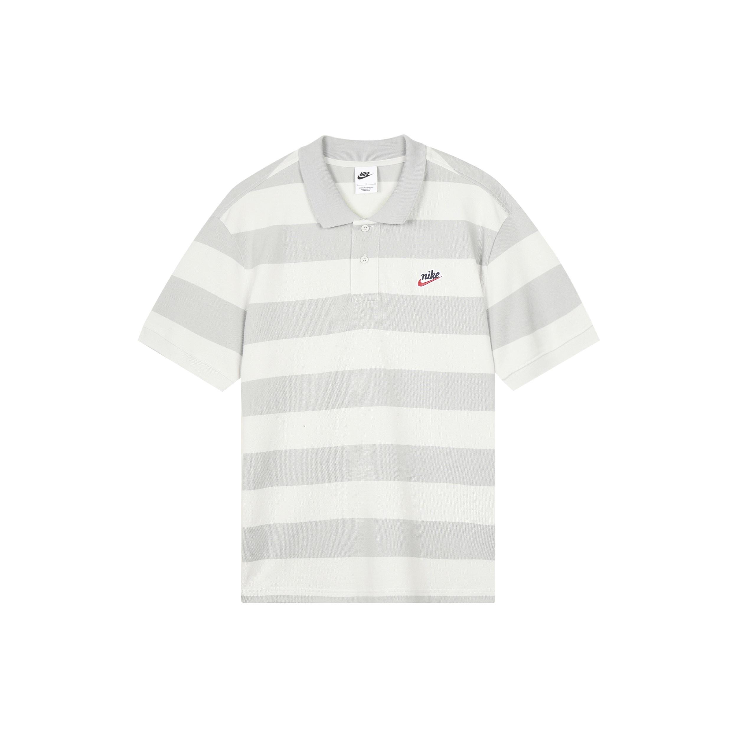 Nike Sportswear Heritage Stripe Colorblock Short Sleeve Polo Shirt Gray / Yellow Men s CU4433-028 XXL