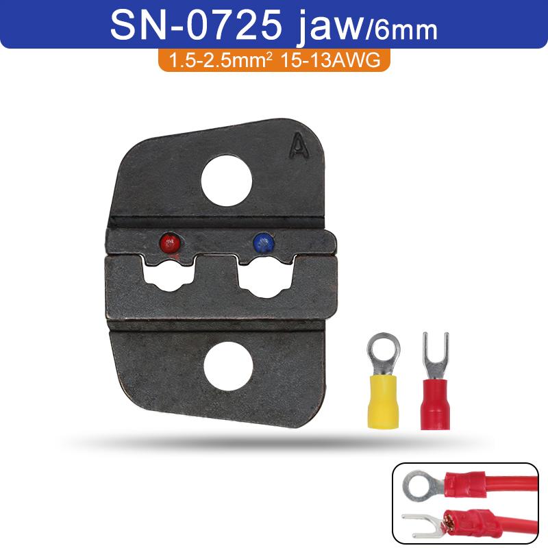 1KS Lisovací kleště čelisti SN série (šířka čelistí 6mm/kleště 190mm) pro TAB 2,8 4,8 6,3/C3 XH2,54 3,96 2510 pružina zástrčky SN-48B SN-28B YEFYM