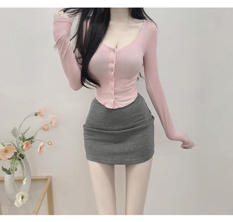 Korean Dongdaemun High Waist Slimming Elastic Mini Skirt - Trendy Hip-Hugging Women's Fashion