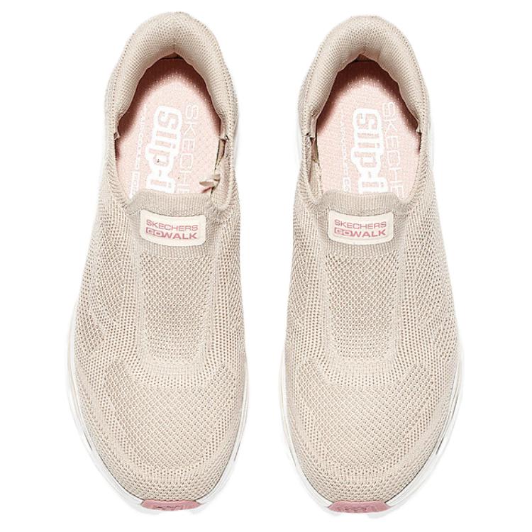 Skechers Go Walk Fabric Versatile Comfortable Mom Style Durable Low Top Casual Shoes Women Sneaker Pink 125120-NTPK