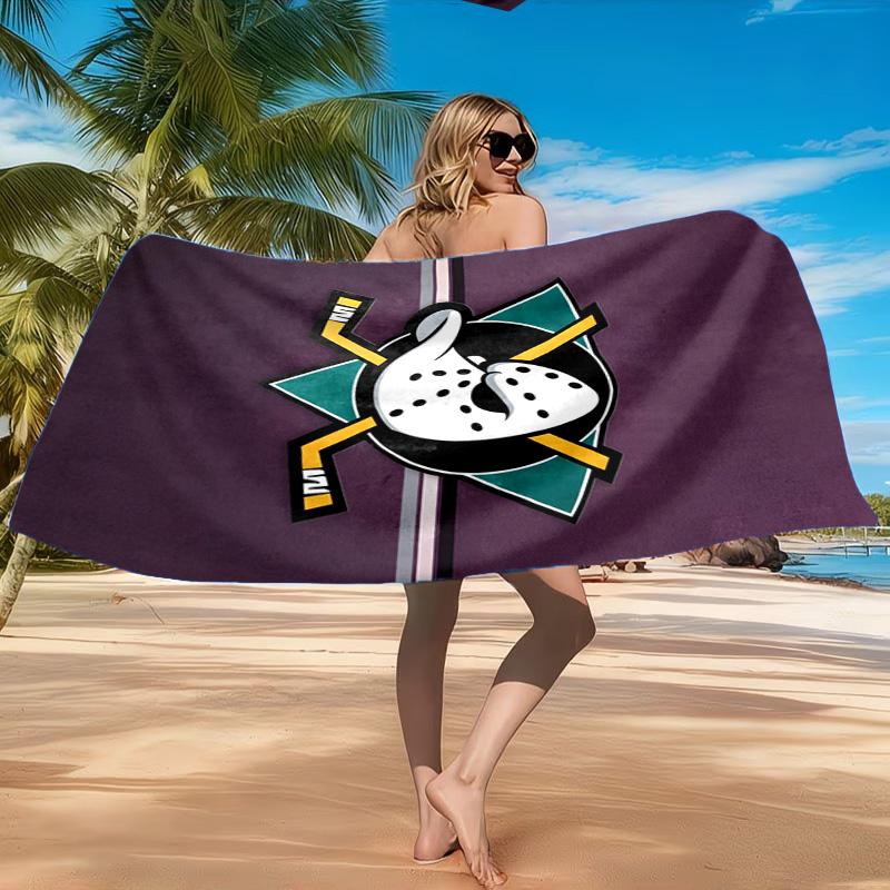 Anaheim Ducks Eishockey Team Strandtuch, Schnelltrocknend, Pflegeleicht, Geeignet für Fitness und Strandurlaub, Sport-Essential