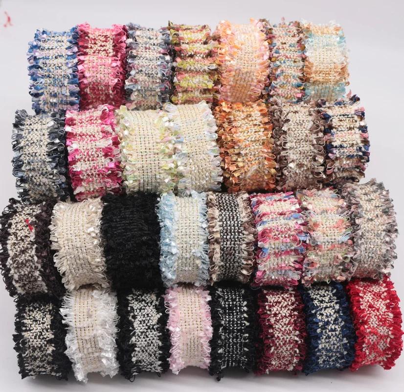 45 Yards Trim Vintage Embroidered Lace Sewing Lace Ribbon Fabric Handmade Costume Dress Sewing Trimmings Wedding Decoration