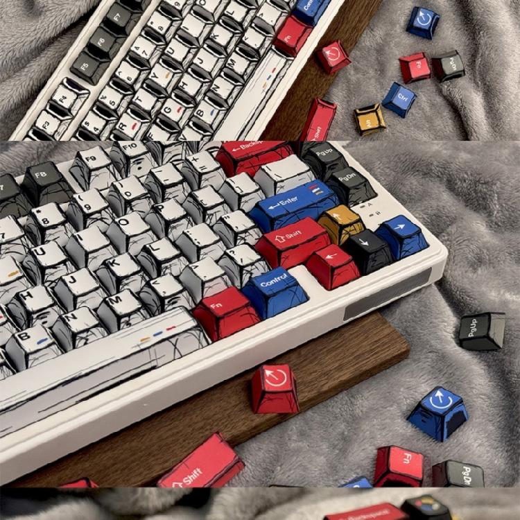 Mekanik Klavyeler İçin Konfor ve Stiller Sunan Minimalist Temalı 136 Tuşlu PBT Tuş Başlığı Seti Yarı Saydam Tuş Başlığı Tasarımı