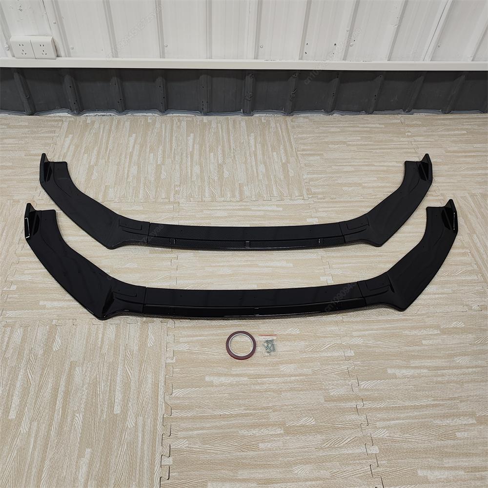 Car Front Bumper Lip Spoiler Splitter Diffuser For Volkswagen Tiguan MK2 R-Line Pre-facelift 2016-2020 ABS Black Bodykits Tuning