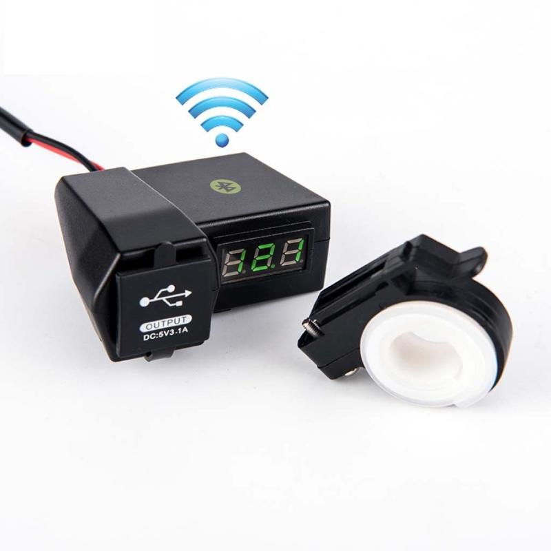 Wasserdichter 12V Motorrad Dual-Port USB-Lader LED Voltmeter Mit GPS-Positionierung