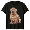 Shar Pei Dog Watercolor TShirt Wrinkled Dog Breed Tee