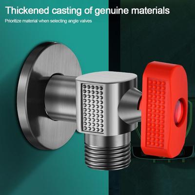 Metal Angle Valve Thickened G1/2 Ball Core Valve Hot and Cold Large Flow Water Stop Valve Bathroom Kitchen Water Heater Tap