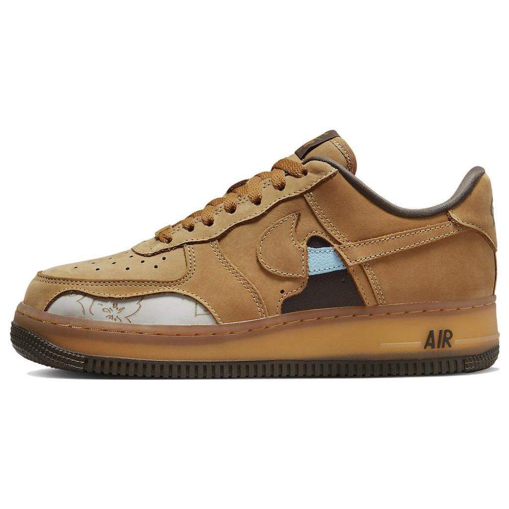New Nike Air Force 1 Low '07 Cut Out Wheat Women's DQ7580-700