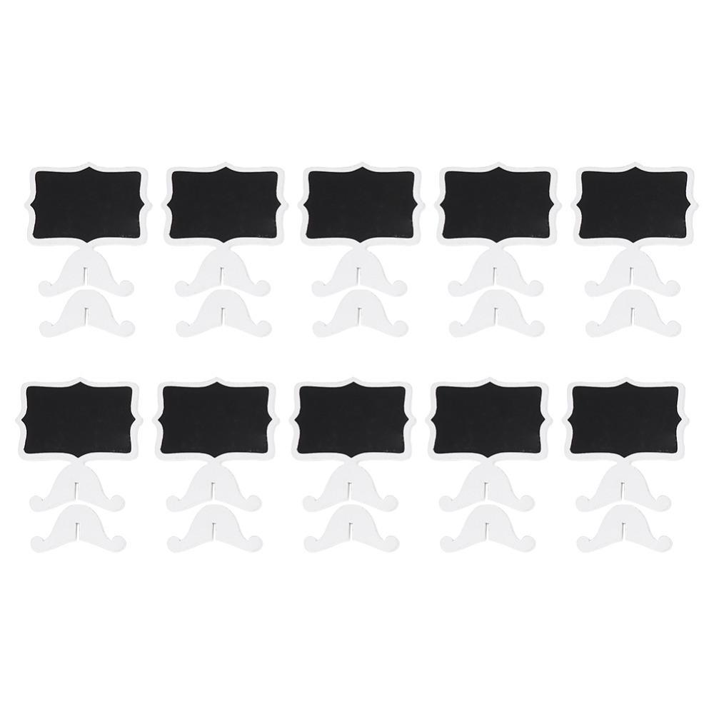 10Pcs White Tabletop Decor Chalkboard Ornaments  Cafe Dessert Table Ornament Decoration