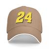 Number Baseball Cap Black with Yellow Print Adjustable Snapback Hat for Unisex and Women Casual Streetwear Fashion Accessory