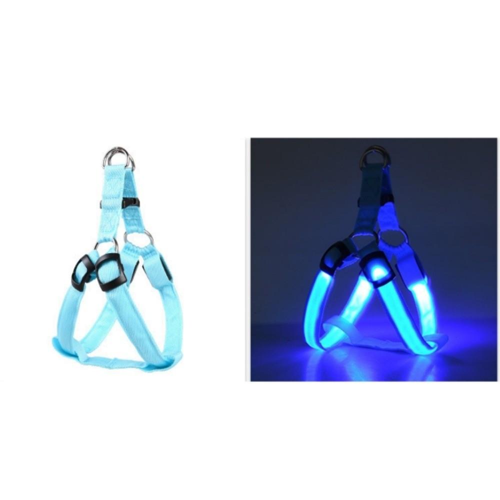 Light Up LED Dog Harness Adjustable Dog Glowing Vest Luminous Pet Chest Strap Pet Safety