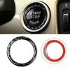 Black Carbon Fiber Engine Stop Button Ring Trim For E90 E92 E93