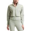 FILA Fitness Logo Loose Fashion Versatile Stand Collar Cotton Jacket Women jackets Light-Green A11W511903F-ZA