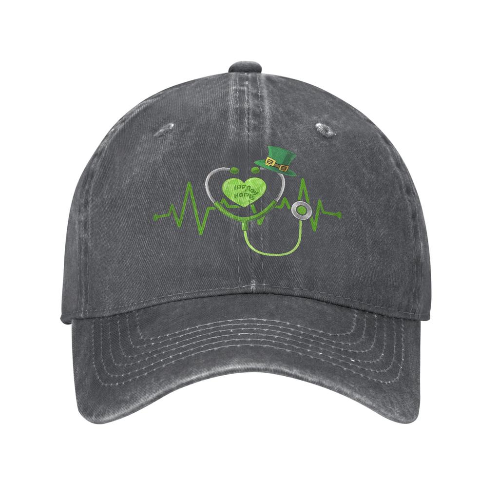 St Patricks Day Washed Baseball Cap y2k Retro Sun Hip Hop Hats Summer Unisex-Teens Kpop Rock Snapback Cap