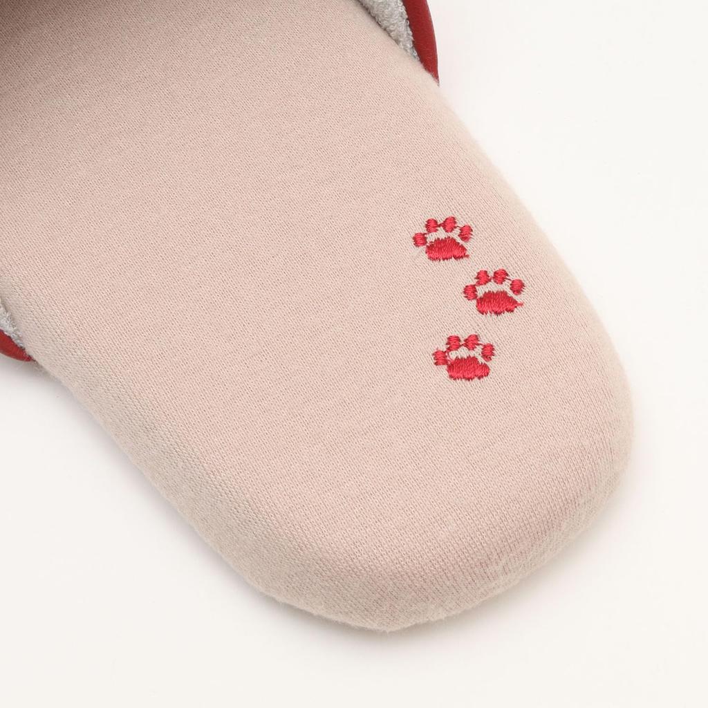 LISA LARSON Footprint Mikey Slippers Nordic Lisa Larson Room Shoes for Women and [Cute Men] (Size M, Red)