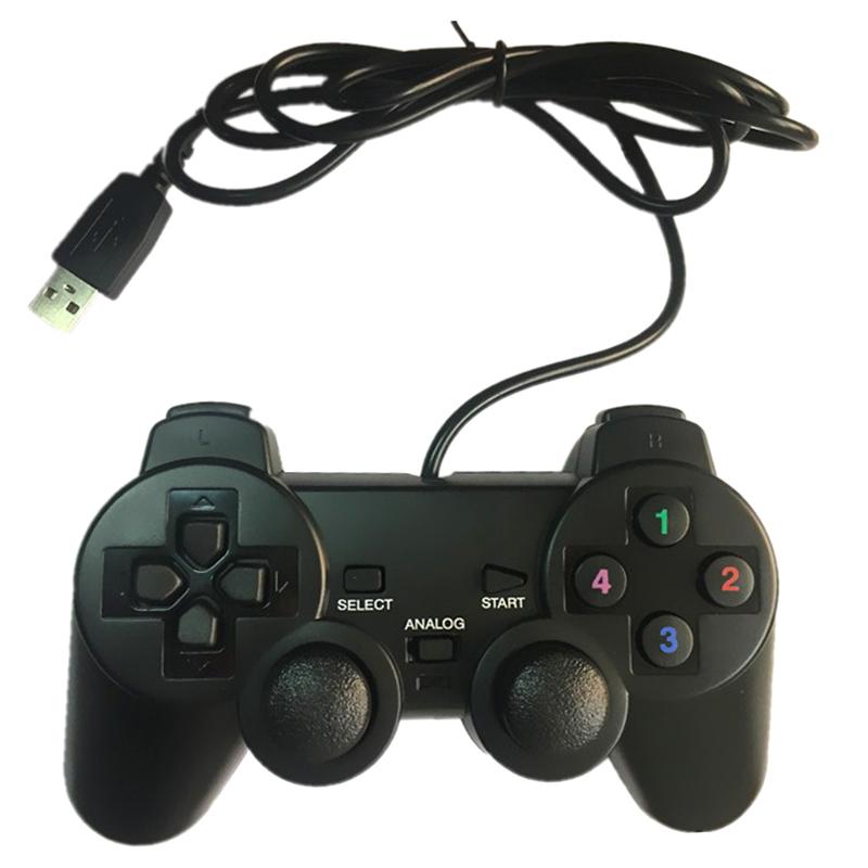 Usb Wired Pc Game Controller Gamepad For Winxp/Win7/Win8/Win10 Joypad For Pc Windows Computer Laptop Black Game Joystick