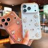 3D Epoxy Butterfly Steel Bead iPhone Case for 14, 15, 16, 17 Pro Max