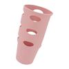 Cup Protector Sleeve Slip Resistant All Wrapped Detachable Silicone Water Cup Boot for 30oz Cups Light Pink