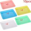 10pcs Plastic Art Trays Durable PP Material 5 Colors for Crafts Beads DIY Projects Painting Jewelry Storage Bead Organizer Boxes