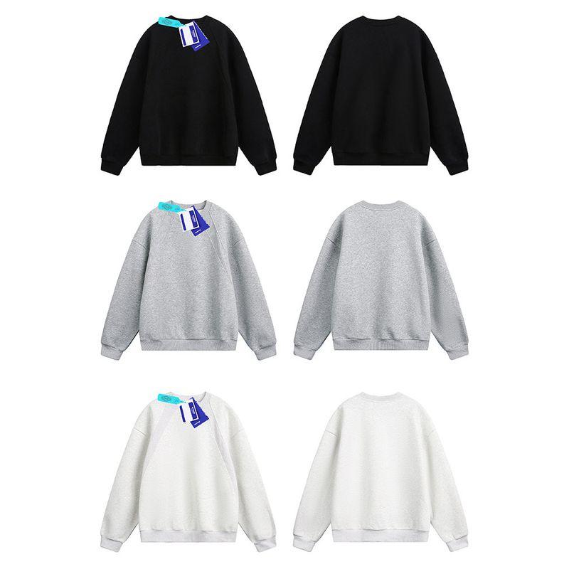 Wassup Design-Focused Niche Mid-Collar Casual Versatile Warm Spring and Autumn Design-Focused Oversized Raglan Sleeve Sweatshirt for Men