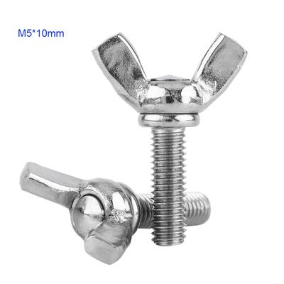 5 pezzi Sacchetto 304 Acciaio inossidabile Viti a farfalla Bulloni Fissaggio macchina(M5 * 10mm)