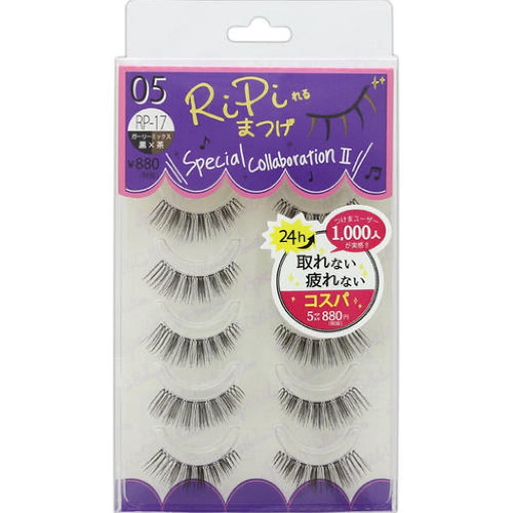 

RiPi Lashes Повторные ресницы Girly Mix Черный x Коричневый 5 пар