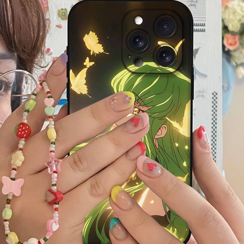 Amine C-Codes G-Geass Black Phone Case That Fits For IPhone 17,16,15,11,13,14 Pro Max,Plus,X,Xr,Xs Max,13Mini