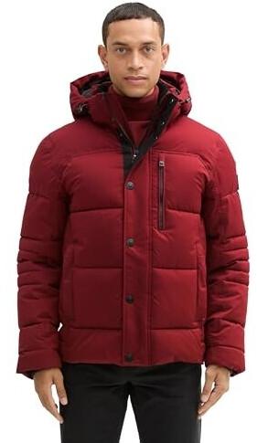 Winter Jacket Tom Tailor Puffer Winter Jacket With Detachable Hood (1044772) Bordeaux Dark Red