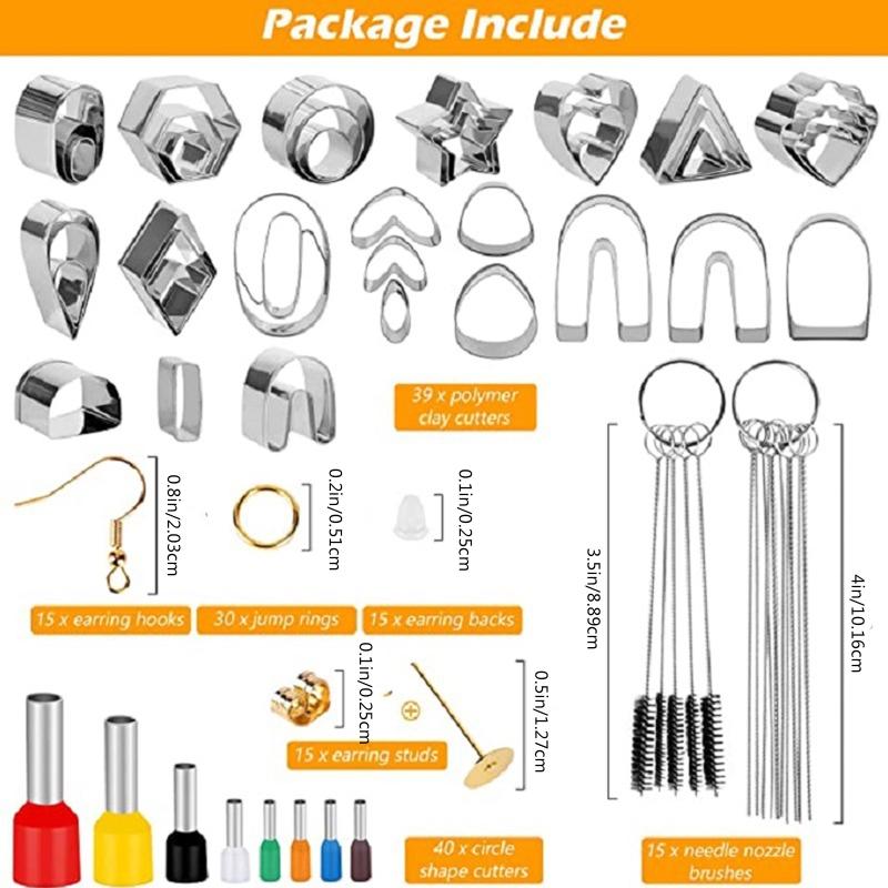 Clay Cutters 169 Pcs Clay Earring Cutters Jewelry Making  Clay Cutter Mini Cookie Cutter Shapes Set