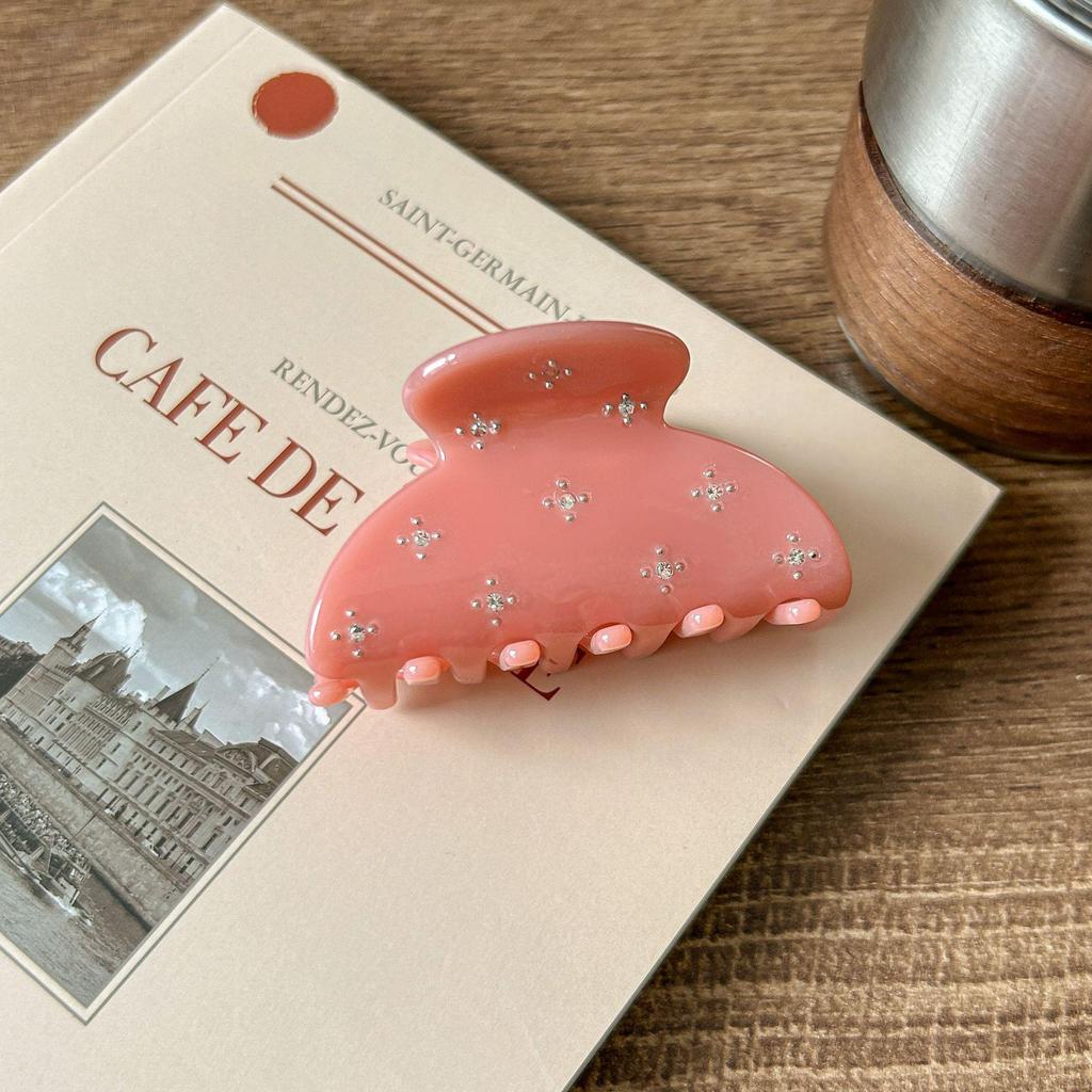 Teile Schönheit ~ Acetat Bonbonfarbe Haarspange mit Diamantnieten, Frisches Hai-Design, Elegantes & Kompaktes Haaraccessoire