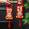 Cartoon Horse Year Doorknob Pendant with Tassel Door Hanging Tag  Front Door Decor