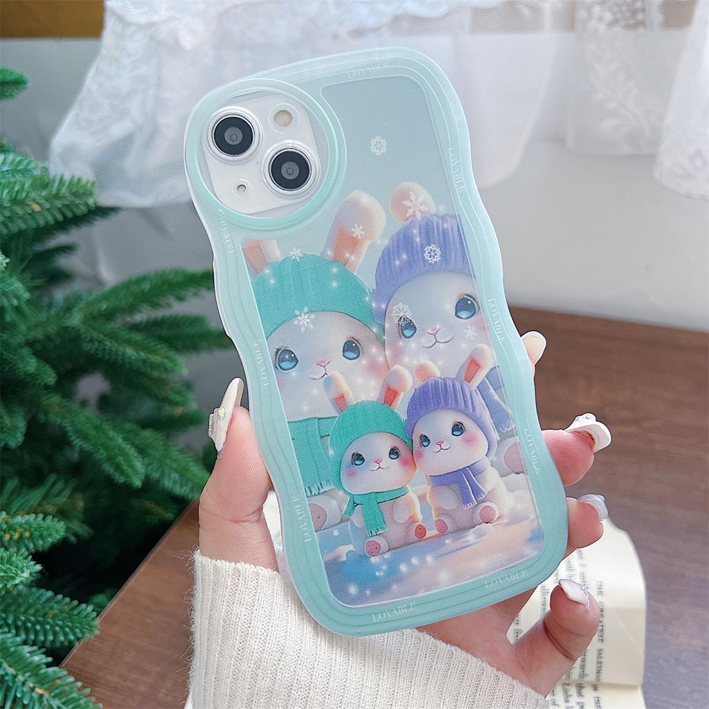 The Rabbit Family Pattern Soft TPU Shell Fashion Phone Case for iPhone Samsung Vivo Xiaomi Oppo