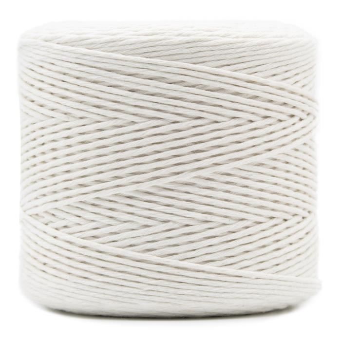 Corde Macramé - CREATIVE DECO - 300m - Blanche - 12 Plis - Coton