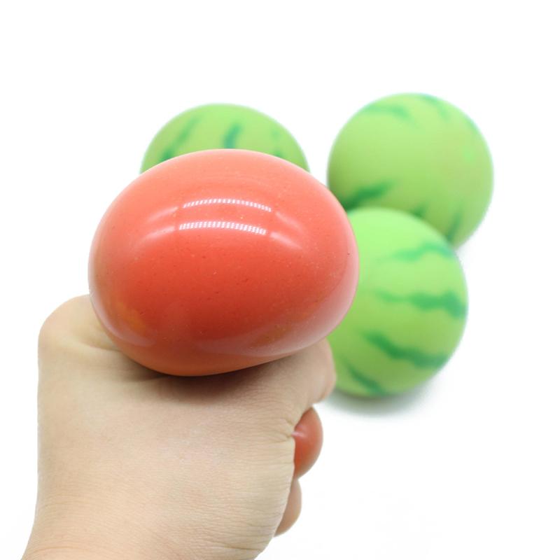 Artificial Fruit Watermelon Squeeze Toys Slow Rebound Red Vent Ball Kids Adult Decompression Toy