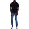 Emporio Armani Solid Color Polo Collar Straight Half-Zip Short Sleeve Polo Shirt Men tops Navy-Blue 3D1FE51JTKZ0920