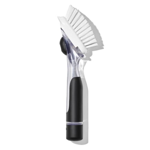 OXO One-Push Dish Brush, Non-Scratch, Detergent-Holding Brush for Dishes, Pots, and Pans, 12361700