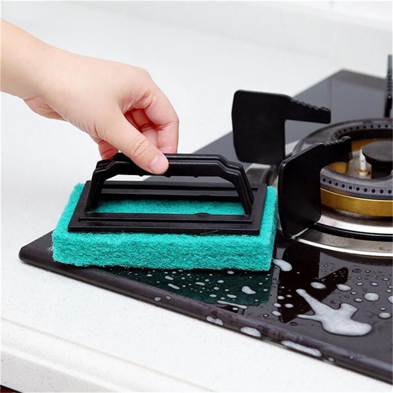 The Kitchen Decontamination Tape Handle Sponge Bottom Clean Brush Sponge Wipe