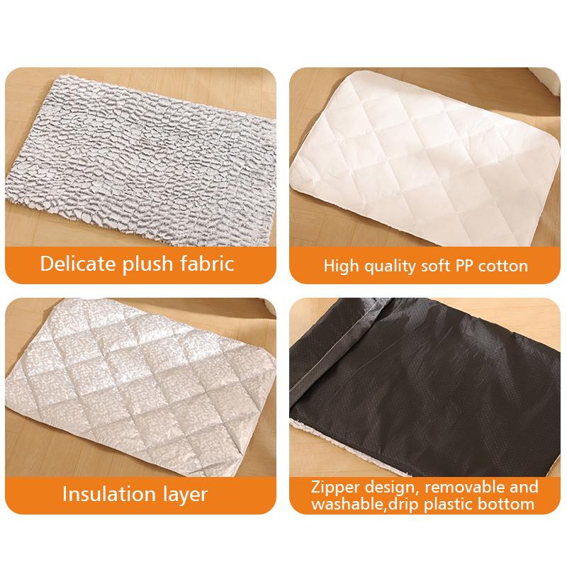 1PC Explosive Winter Warm Cat Kennel Mat Removable and Washable Snowflake Fleece Self-Heating Dog Kennel Mat Dirty Resistant and Non-Slip Dog Mats