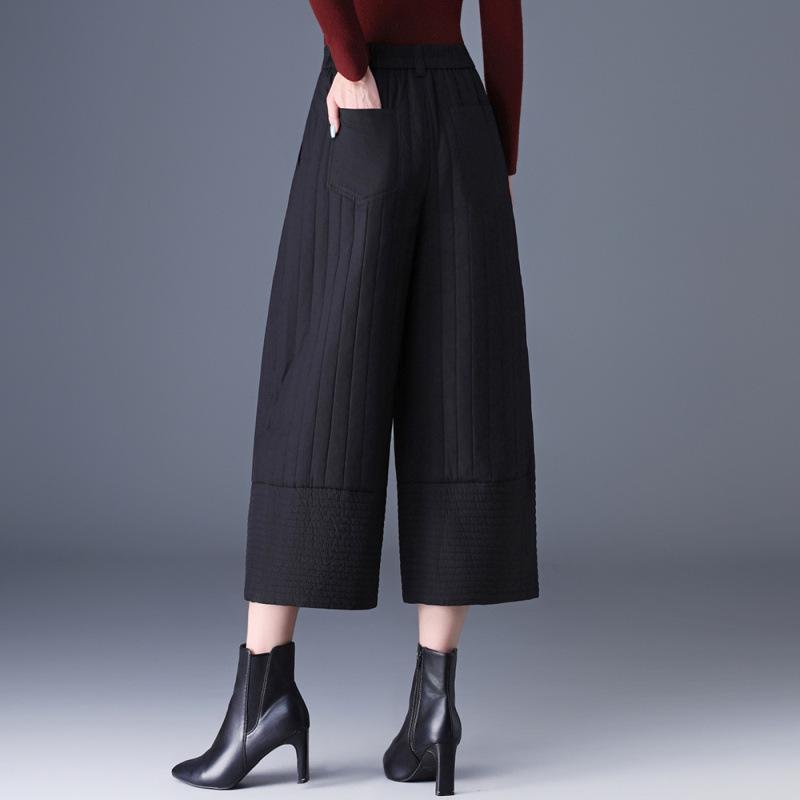 High Waist Winter Bootcut Pants: Warm, Thickened, Anti-Aging, Loose Fit for Middle-aged Women