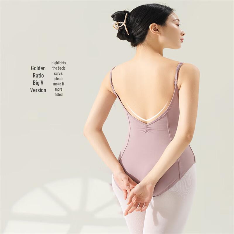OEING Women's V-Neck Dance Leotard