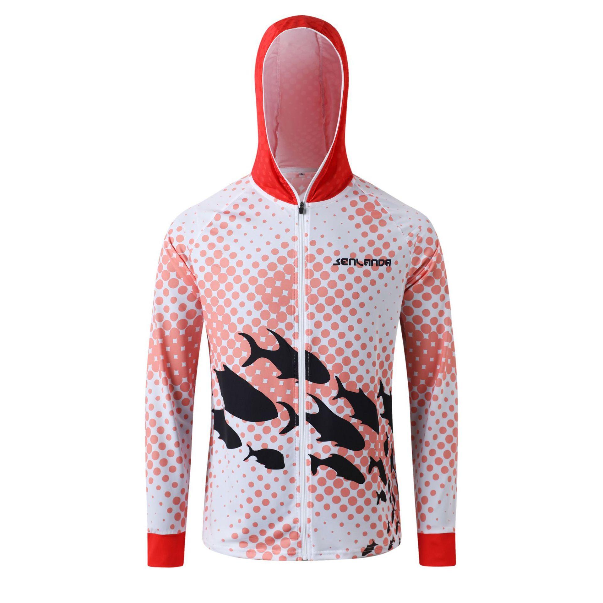 New outdoor fishing clothes men s clothing men s summer breathable professional quick-drying ice silk fishing clothes sunscreen set S красный