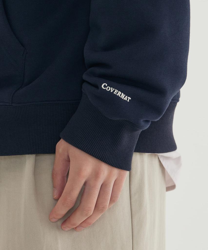 COVERNAT C-Logo Half-Zip Sweatshirt Heather Gray