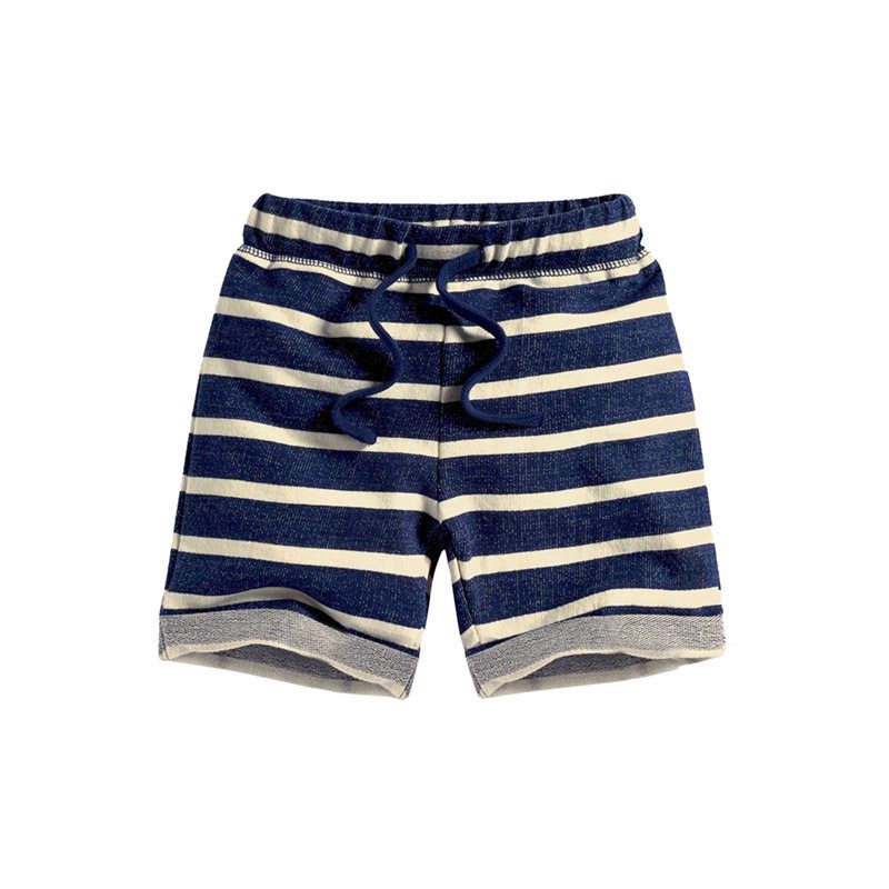 Boys' Striped Shorts 2025 Spring and Summer New Fashion Rolled Hem Pure Cotton Casual Pants for Children and Toddlers